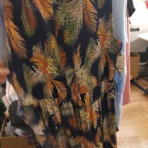 Tropical Print Maxi Dress